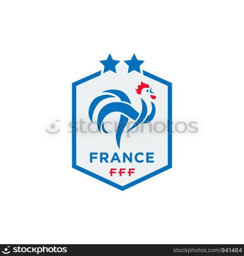 official logo of france football federation vector illustration icon element. official logo of france football federation vector illustration