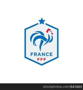 official logo of france football federation vector illustration icon element. official logo of france football federation vector illustration