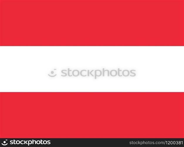 Official national flag of Austria vector illustration. Official national flag of Austria