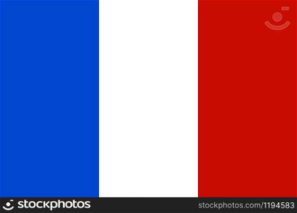 Official national flag of France, Vector illustration. Official national flag of France