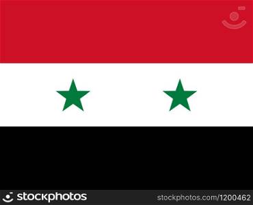 Official national flag of Syria vector illustration. Official national flag of Syria