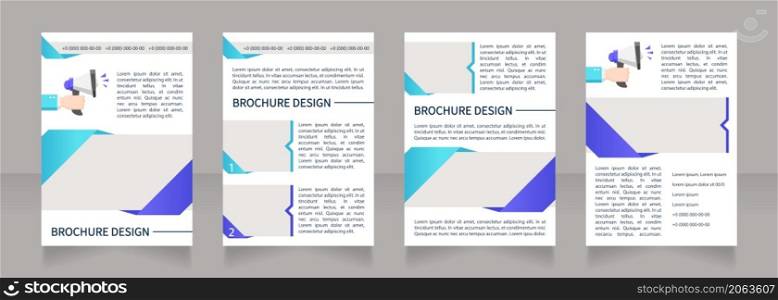 Offline recruitment methods blank brochure layout design. Vertical poster template set with empty copy space for text. Premade corporate reports collection. Editable flyer 4 paper pages. Offline recruitment methods blank brochure layout design