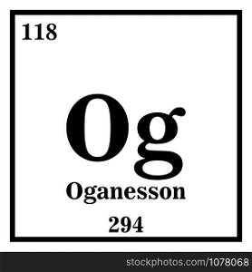 Oganesson Periodic Table of the Elements Vector illustration eps 10.. Oganesson Periodic Table of the Elements Vector illustration eps 10