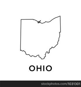 Ohio map icon design trendy