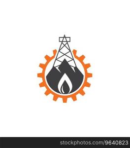Oil and gas industry logo design Royalty Free Vector Image