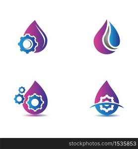 Oil and gas logo vector icon illustration