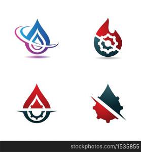 Oil and gas logo vector icon illustration