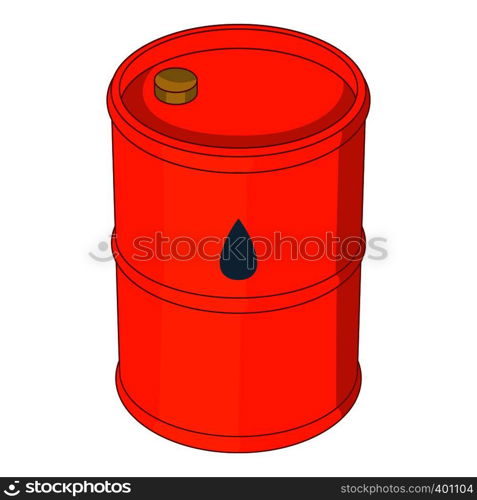 Oil barrel icon. Cartoon illustration of oil barrel vector icon for web. Oil barrel icon, cartoon style