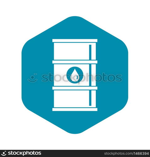 Oil barrel icon. Simple illustration of oil barrel vector icon for web. Oil barrel icon, simple style