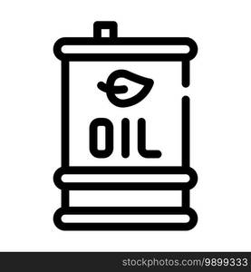 oil barrel line icon vector. oil barrel sign. isolated contour symbol black illustration. oil barrel line icon vector illustration