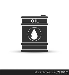 Oil barrel Simple vector icon for theme design, isolated on white background