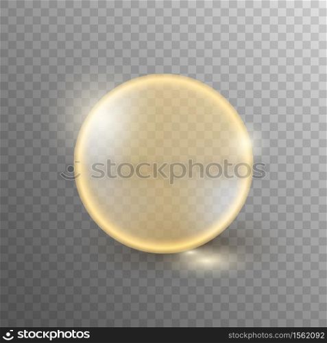 Oil bubble isolated on transparent background.