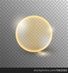 Oil bubble isolated on transparent background.