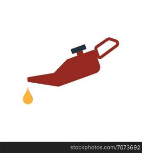Oil canister icon. Flat color design. Vector illustration.
