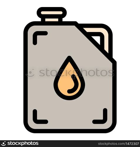 Oil canister icon. Outline oil canister vector icon for web design isolated on white background. Oil canister icon, outline style
