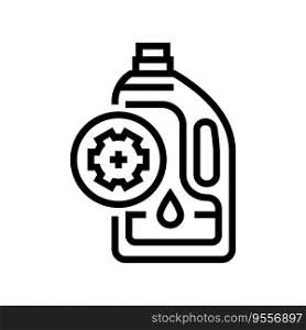 oil change car mechanic line icon vector. oil change car mechanic sign. isolated contour symbol black illustration. oil change car mechanic line icon vector illustration