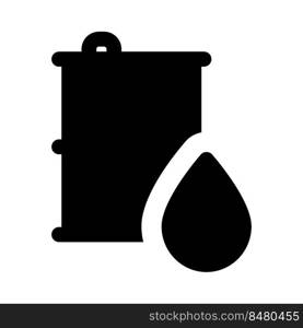 Oil contained in a canister drum.