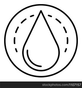 Oil drop icon. Outline oil drop vector icon for web design isolated on white background. Oil drop icon, outline style