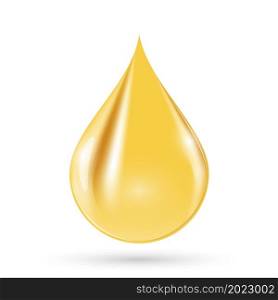 Oil drop isolated on white background, vector illustration