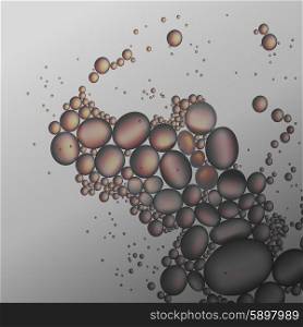 oil drops in the gray water vector background.. oil drops in the gray water vector background