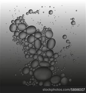 oil drops in the gray water vector background.. oil drops in the gray water vector background