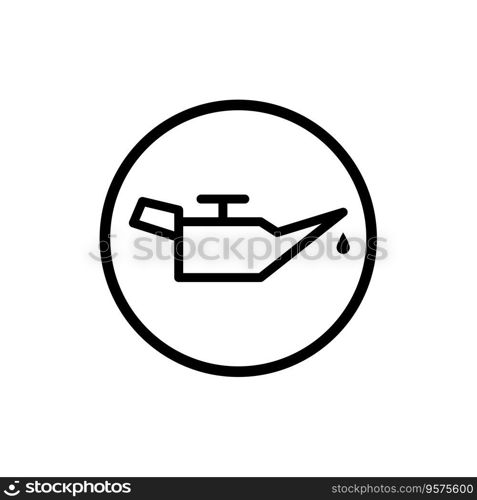 Oil engine check car dashboard logo icon car oil vector image