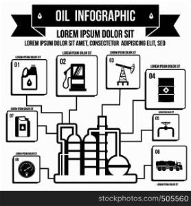 Oil Industry Infographic in simple style for any design. Oil Industry Infographic, simple style