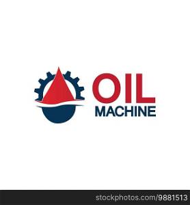 Oil industry vector design template,Oil Industry logo designs concept vector, Oil Gear Machine logo template symbol