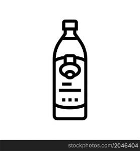 oil olive bottle line icon vector. oil olive bottle sign. isolated contour symbol black illustration. oil olive bottle line icon vector illustration