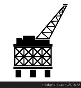 Oil platform icon. Simple illustration of oil platform vector icon for web. Oil platform icon, simple style