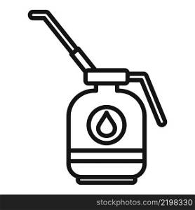 Oil pot icon outline vector. Car repair. Machine bottle. Oil pot icon outline vector. Car repair