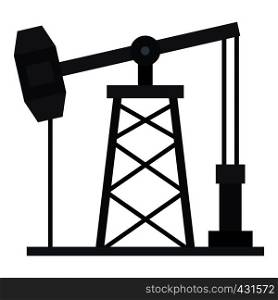 Oil pump icon flat isolated on white background vector illustration. Oil pump icon isolated