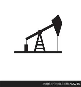 oil pump icon on white background. oil pump sign. flsy style.