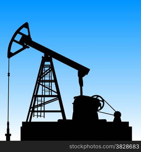 Oil pump jack. Oil industry equipment. Vector illustration.