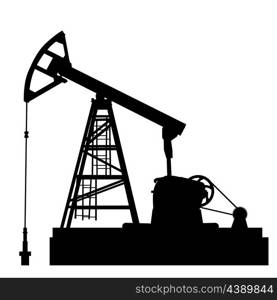 Oil pump jack. Oil industry equipment. Vector illustration.