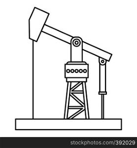 Oil pumpjack icon. Outline illustration of oil pumpjack vector icon for webicon. Outline illustration of vector icon for web. Oil pumpjack icon, outline style
