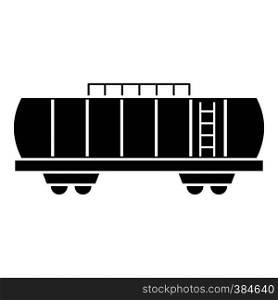 Oil railway tank icon. Simple illustration of railway tank vector icon for web design. Oil railway tank icon, simple style