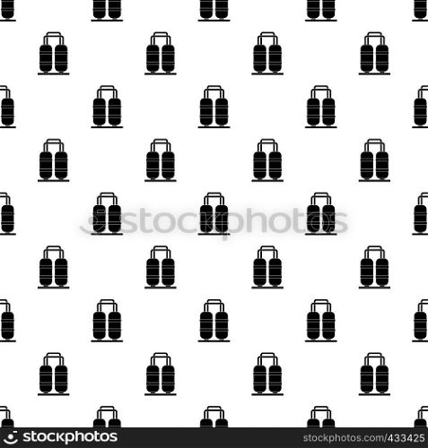 Oil refinery plant pattern seamless in simple style vector illustration. Oil refinery plant pattern vector