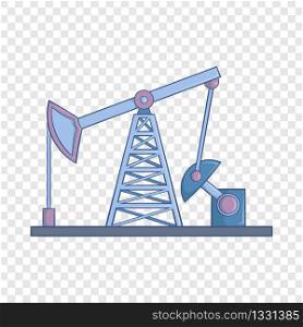 Oil rig icon in cartoon style isolated on background for any web design . Oil rig icon, cartoon style