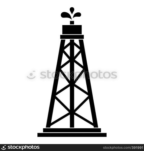 Oil rig icon. Simple illustration of oil rig vector icon for web. Oil rig icon, simple style