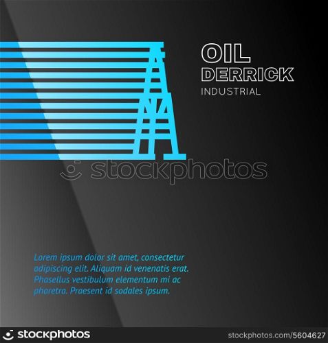 Oil rig icon. Vector illustration.