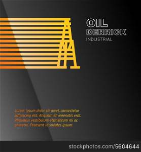 Oil rig icon. Vector illustration.
