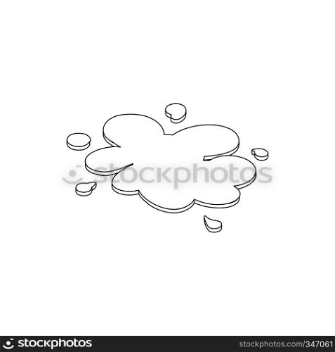 Oil spill icon in isometric 3d style on a white background. Oil spill icon, isometric 3d style