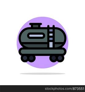 Oil, Tank, Pollution Abstract Circle Background Flat color Icon