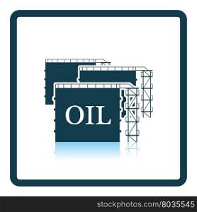 Oil tank storage icon. Shadow reflection design. Vector illustration.