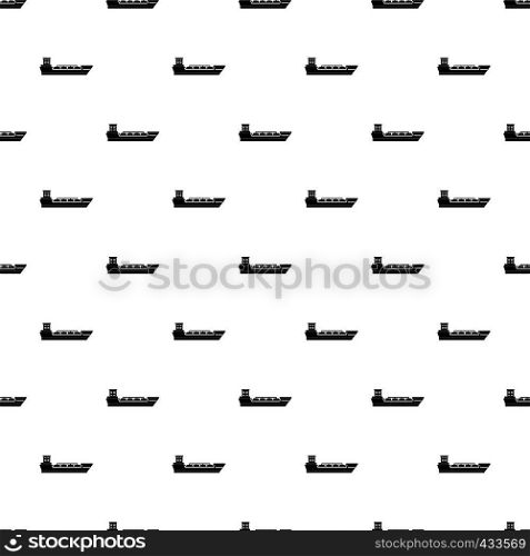 Oil tanker ship pattern seamless in simple style vector illustration. Oil tanker ship pattern vector