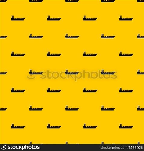 Oil tanker ship pattern seamless vector repeat geometric yellow for any design. Oil tanker ship pattern vector