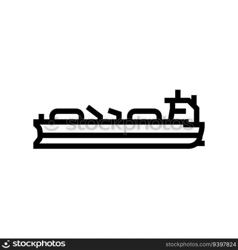oil tanker ship petroleum engineer line icon vector. oil tanker ship petroleum engineer sign. isolated contour symbol black illustration. oil tanker ship petroleum engineer line icon vector illustration