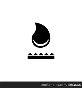 Oil, Water or Glue Drop. Flat Vector Icon illustration. Simple black symbol on white background. Oil, Water or Glue Drop sign design template for web and mobile UI element. Oil, Water or Glue Drop Flat Vector Icon