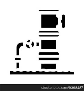 oil wellhead petroleum engineer glyph icon vector. oil wellhead petroleum engineer sign. isolated symbol illustration. oil wellhead petroleum engineer glyph icon vector illustration